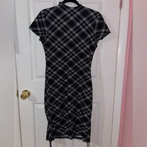 Black plaid dress
